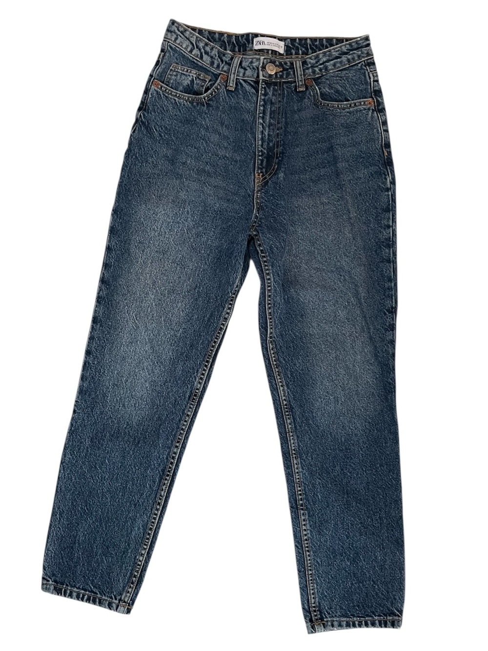 Zara Dark Blue Mom Jeans